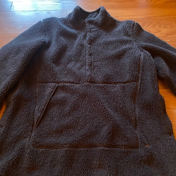 Nike Yoga Sherpa Anorak Pullover Half-Zip Jacket Men’s Medium Navy Blue - Picture 6 of 12